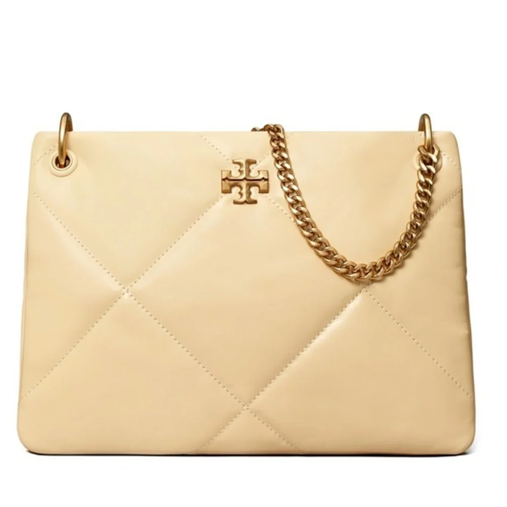New Tory Burch Small Kira Diamond Quilted Leather Shoulder Bag